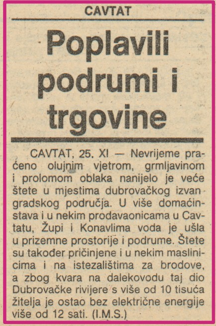 Slobodna Dalmacija, 26 November 1987