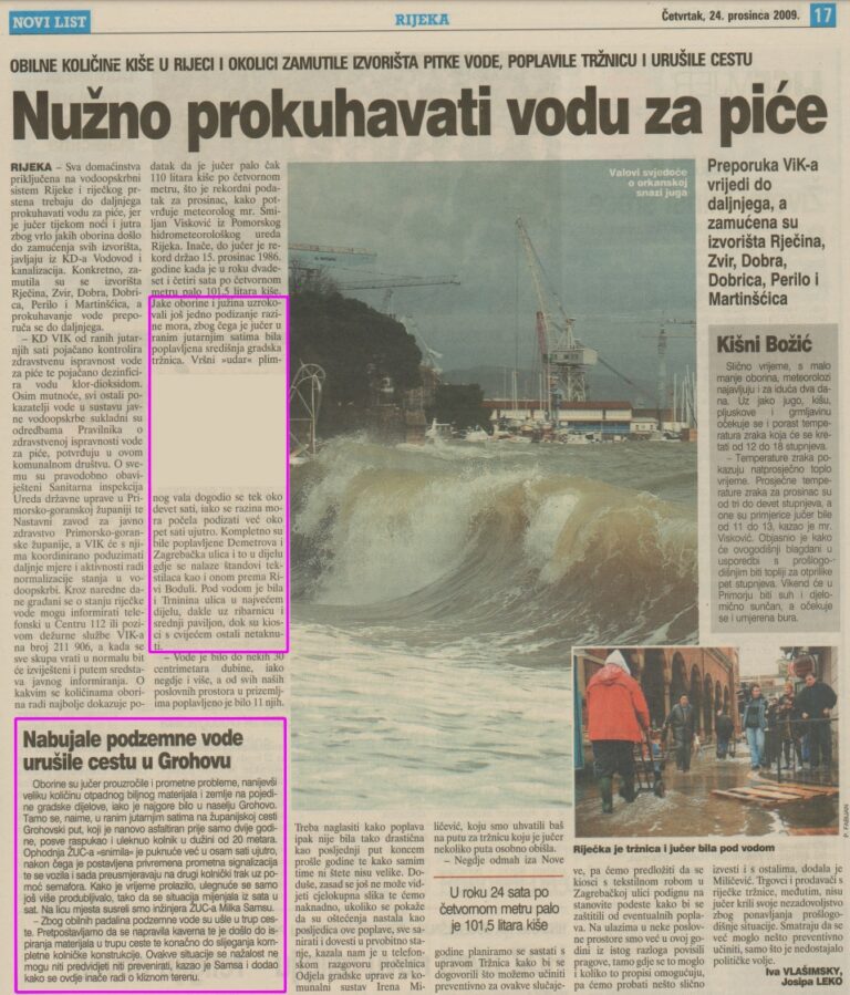 Novi list, 24 December 2009